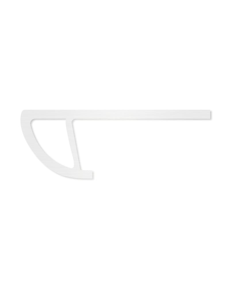 Baguette d'angle de finition PVC Gris clair en L 1x270cm