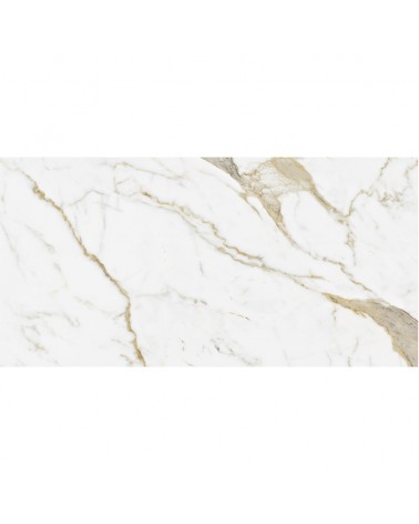 carrelage imitation marbre blanc et or 60x120 cm poli