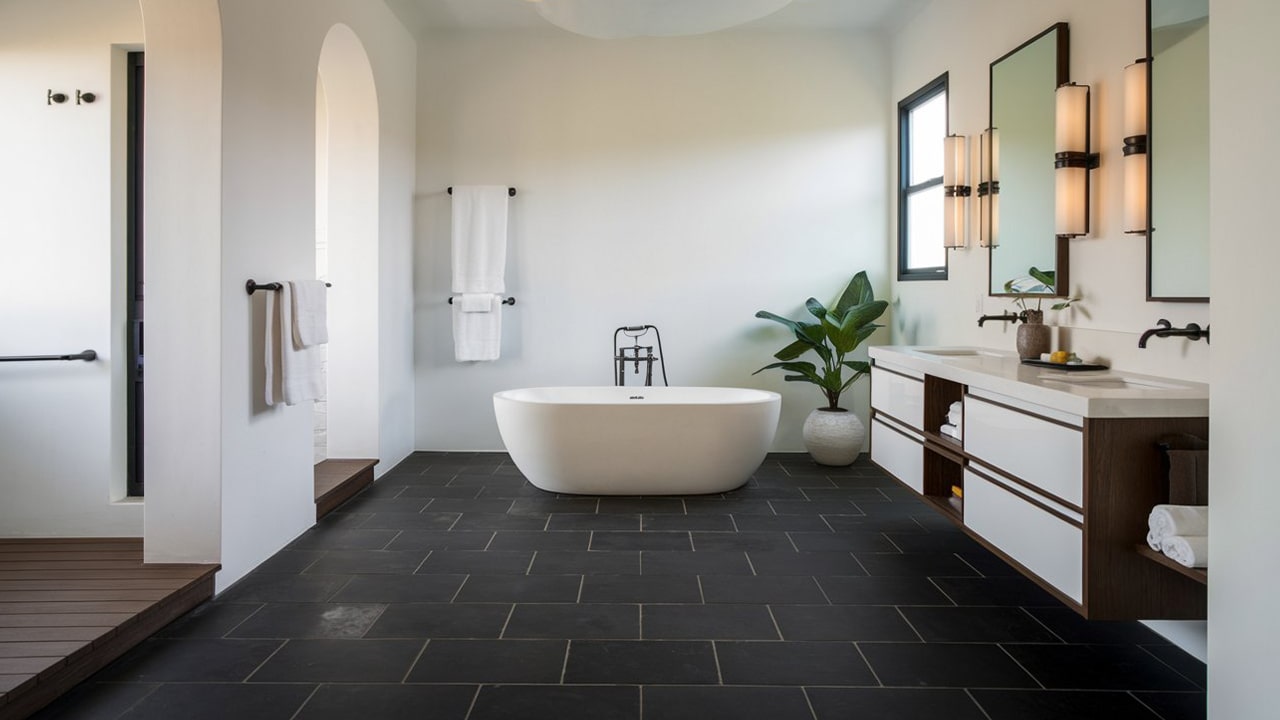 Carrelage aspect pierre naturelle