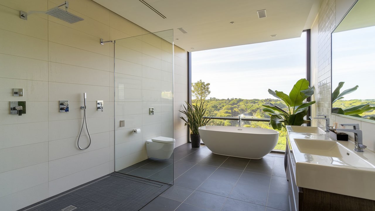 carrelage grand format salle de bain