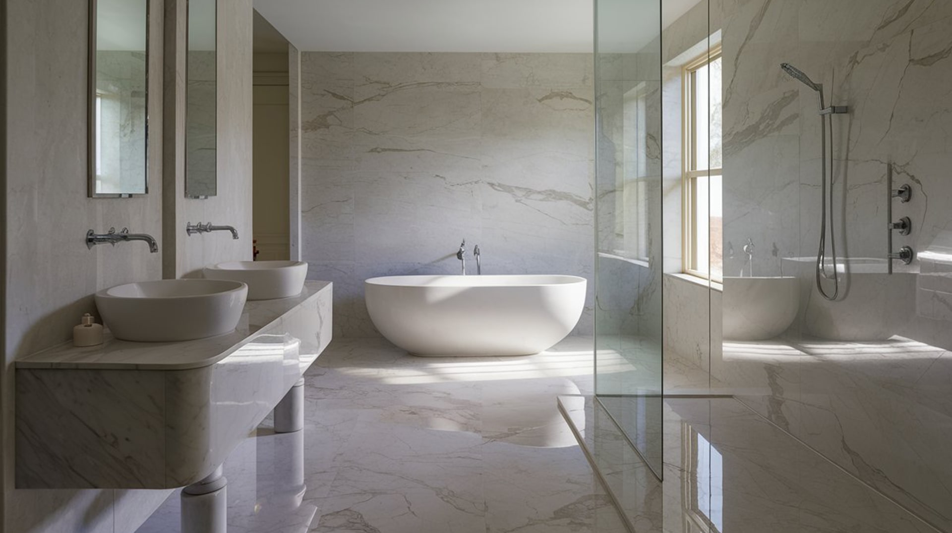 carrelage marbre blanc salle de bain