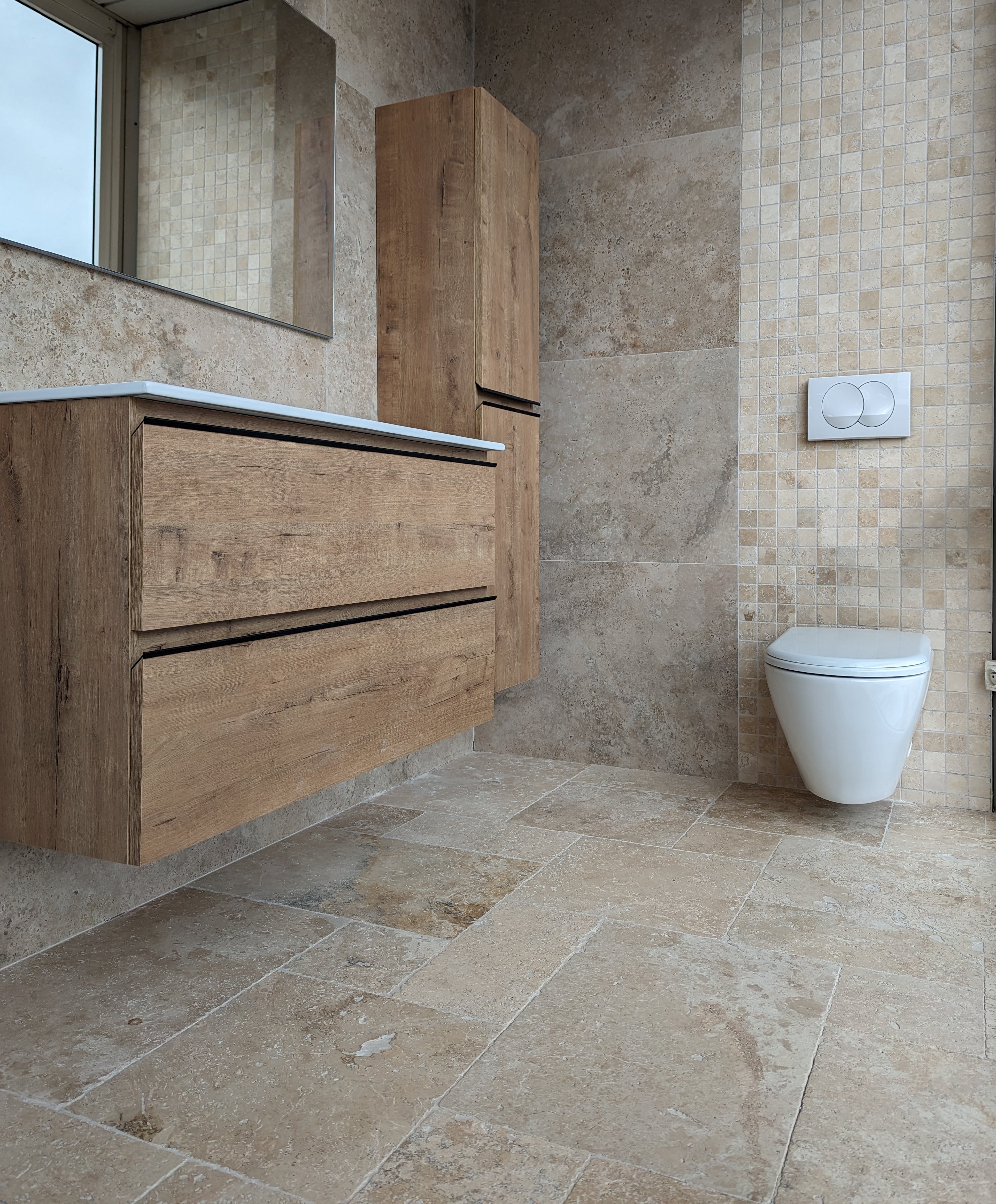 salle de bain travertin