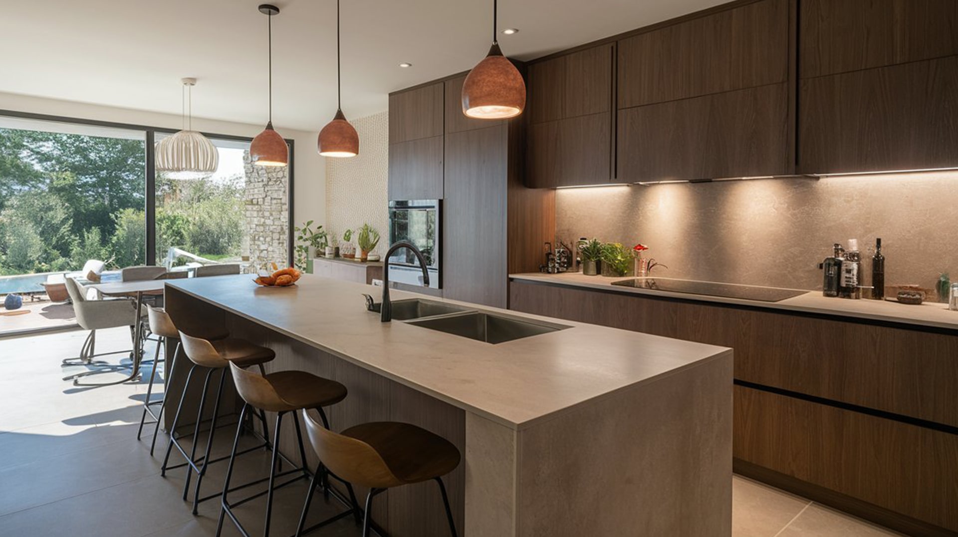 carrelage plan de travail cuisine moderne